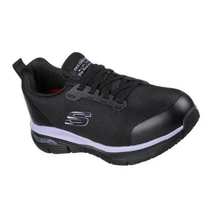Női Skechers Arch Fit SR - Evzan Munkacipő Fekete Lila | HU3971E