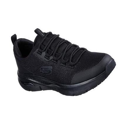 Női Skechers Arch Fit SR - Visalia Munkacipő Fekete | HU3896B