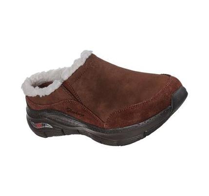 Női Skechers Arch Fit Smooth Papucs Csokoládé | HU6080B