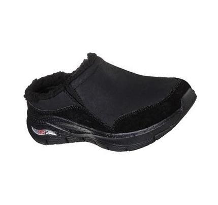 Női Skechers Arch Fit Smooth Papucs Fekete | HU6092L