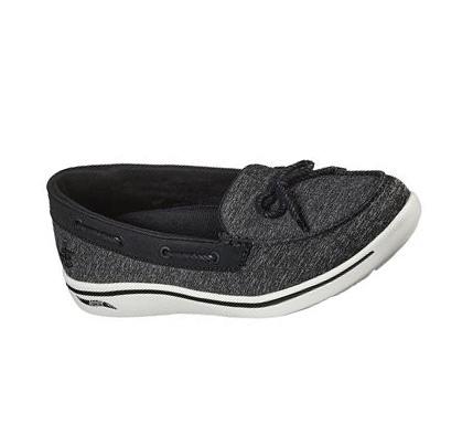 Női Skechers Arch Fit Uplift - Marine Slip Ons Fekete Fehér | HU4624B