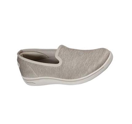 Női Skechers Arch Fit Uplift - Perceived Slip Ons Szürke Barna | HU4674R