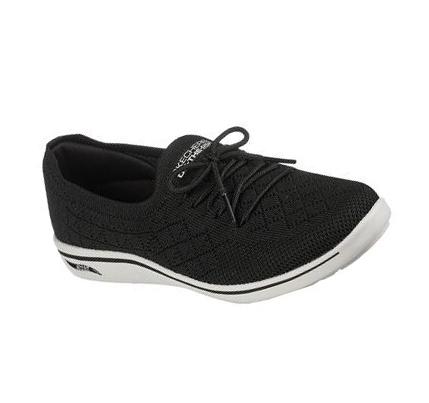Női Skechers Arch Fit Uplift - Perfect Dreams Slip Ons Fekete Fehér | HU4288A
