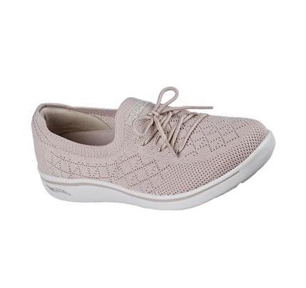 Női Skechers Arch Fit Uplift - Perfect Dreams Slip Ons Szürke Barna | HU4313D