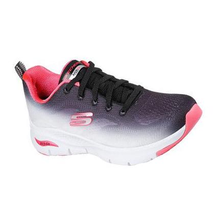Női Skechers Arch Fit - Vibrant Step Edzőcipő Fekete Színes | HU4623G