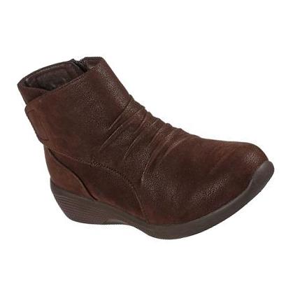 Női Skechers Arya - Fresh Trick Csizma Csokoládé | HUA3278