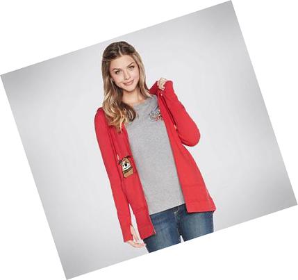 Női Skechers BOBS Apparel Rescued Pulóver Kabát Piros | HU3972R