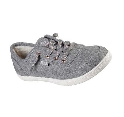 Női Skechers BOBS B Cute - Camp Cuddle Alkalmi Cipő Szürke | HUA599Q