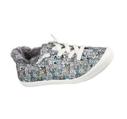 Női Skechers BOBS Beach Bingo - Mellow Mutts Slip Ons Szürke Színes | HUA999X