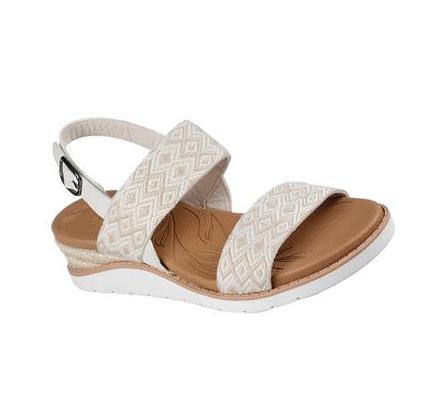 Női Skechers BOBS Beach Kiss - Ocean Rush Éktalpú Cipő Bézs | HU3167G