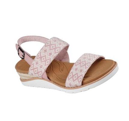 Női Skechers BOBS Beach Kiss - Ocean Rush Éktalpú Cipő Rózsaszín | HU3176W