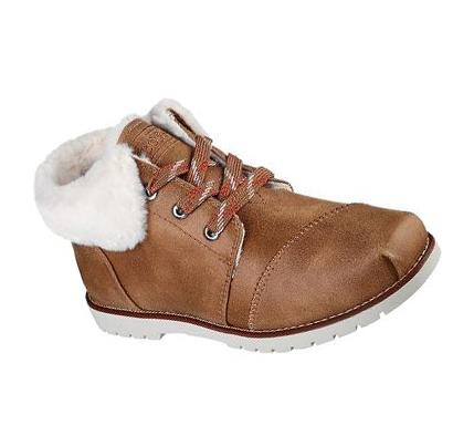 Női Skechers BOBS Chill Lugs - Carefree Cozy Csizma Barna | HU7613G