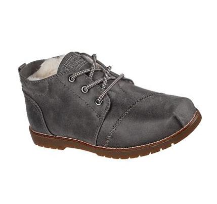 Női Skechers BOBS Chill Lugs - Snuggle Life Csizma Szürke | HU7663E
