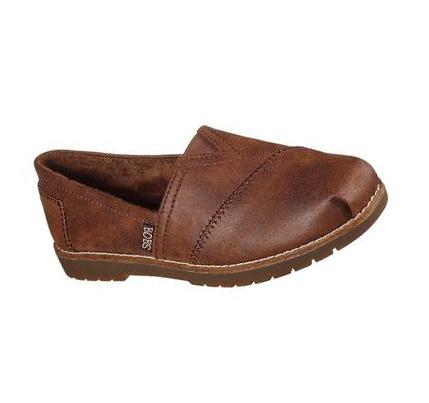 Női Skechers BOBS Chill Lugs - Urban Spell Slip Ons Barna | HU64790