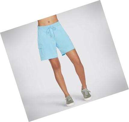 Női Skechers BOBS Comfurt Cargo 7 Inch Rövidnadrág Kék | HU5997D