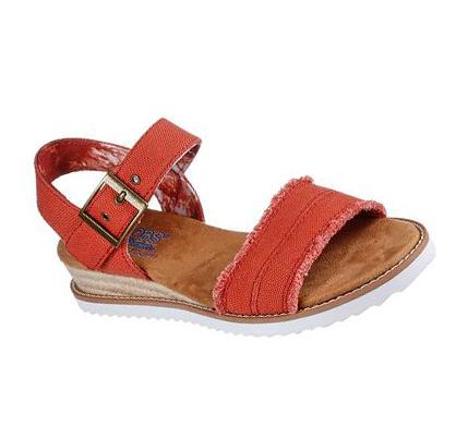 Női Skechers BOBS Desert Kiss - Adobe Princess Szandál Sötétpiros | HU5180L