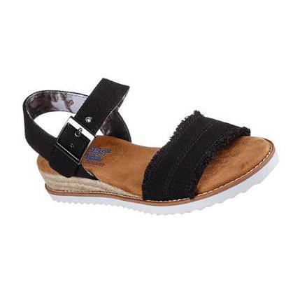 Női Skechers BOBS Desert Kiss - Adobe Princess Szandál Fekete | HU51925