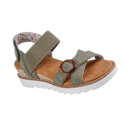 Női Skechers BOBS Desert Kiss Hi - Splendid Wonder Éktalpú Cipő Olivazöld | HU3180L