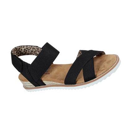 Női Skechers BOBS Desert Kiss - Secret Picnic Szandál Fekete | HU5226A