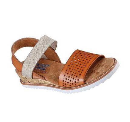 Női Skechers BOBS Desert Kiss - Triple Scoop Szandál Barna | HU5176K