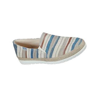 Női Skechers BOBS Flexpadrille 3.0 - River Stroll Slip Ons Bézs Színes | HU49798
