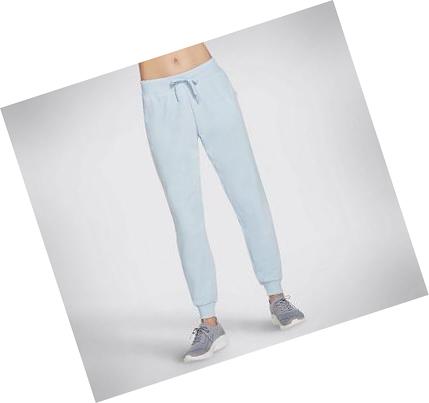 Női Skechers BOBS French Terry Jogger Nadrág Kék | HU5469X