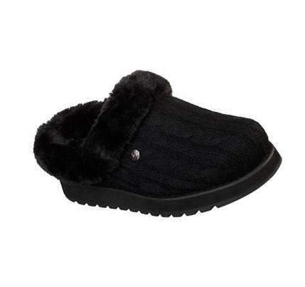 Női Skechers BOBS Keepsakes - Ice Angel Papucs Fekete | HU6392B