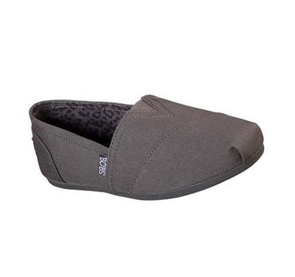 Női Skechers BOBS Plush - Peace and Love Slip Ons Sötétszürke | HU3149P