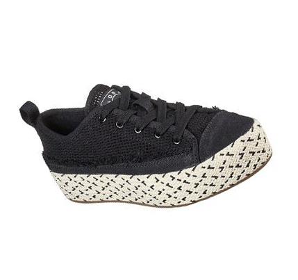 Női Skechers BOBS Sesame - Cute Magasság Alkalmi Cipő Fekete | HUI013Q