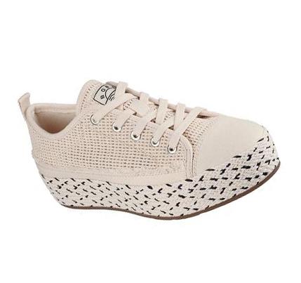 Női Skechers BOBS Sesame - Cute Magasság Alkalmi Cipő Bézs | HUI038A