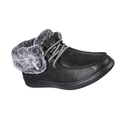 Női Skechers BOBS Skipper - Hang Glider Csizma Fekete | HUI3918