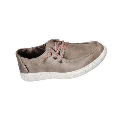 Női Skechers BOBS Skipper - Sandbar Social Slip Ons Szürke Barna | HU6454L