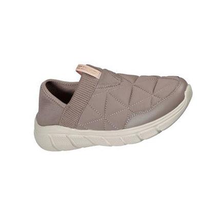 Női Skechers BOBS Sport B Flex - Mighty Puff Slip Ons Szürke Barna | HU6229B