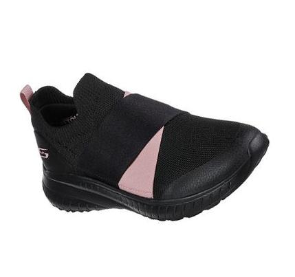 Női Skechers BOBS Squad Chaos - Cross Roadz Slip Ons Fekete | HUI4485