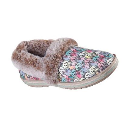 Női Skechers BOBS Too Cozy - Téli Howl Papucs Bézs Színes | HU63033