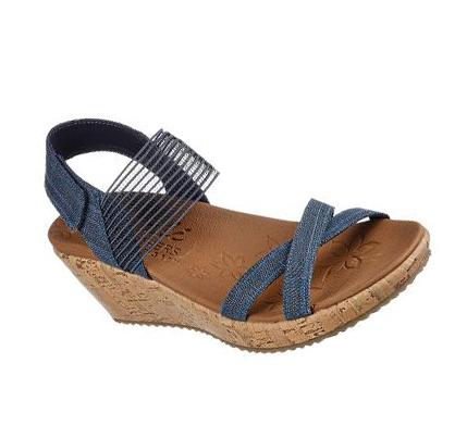 Női Skechers Beverlee - Alkalmi Outing Szandál Sötétkék | HU4992A