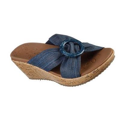 Női Skechers Beverlee - Sail Twist Éktalpú Cipő Sötétkék | HU3230L