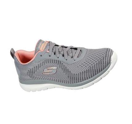 Női Skechers Bountiful - Purist Edzőcipő Szürke Korall | HU66940