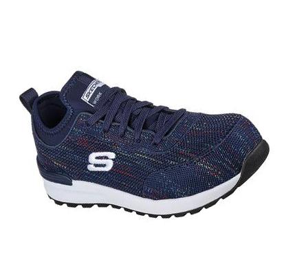 Női Skechers Bulklin - Balran Comp Toe Munkacipő Sötétkék Fehér | HU5546L