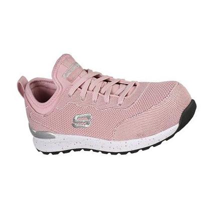 Női Skechers Bulklin - Balran Comp Toe Munkacipő Rózsaszín | HU55714