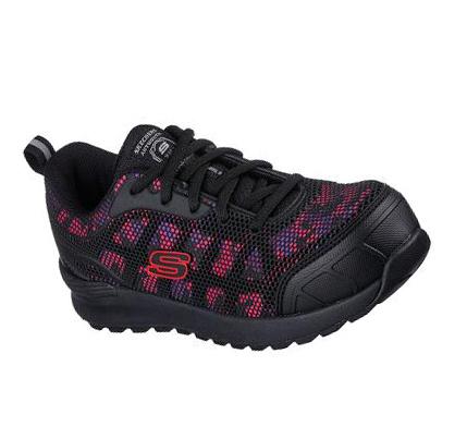 Női Skechers Bulklin - Lyndale Comp Toe Munkacipő Fekete Színes | HU59465