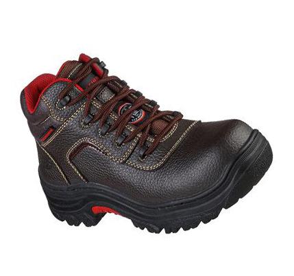 Női Skechers Burgin - Coralrow Comp Toe Munkacipő Barna | HU6296W