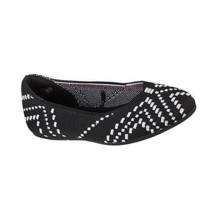 Női Skechers Cleo 2.0 - Be Amazed Flats Fekete Fehér | HUA792S