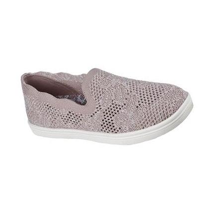 Női Skechers Cleo Cup - Flower Winds Flats Szürke Barna | HUA778B
