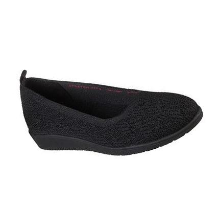 Női Skechers Cleo Flex Éktalpú - Flipside Éktalpú Cipő Fekete | HU31014