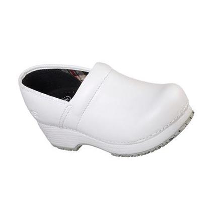 Női Skechers Clog SR - Candaba Munkacipő Fehér | HU5196B