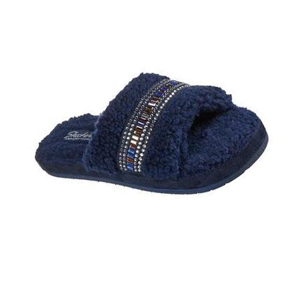 Női Skechers Cozy Papucs - Bling It Papucs Sötétkék | HU5730S