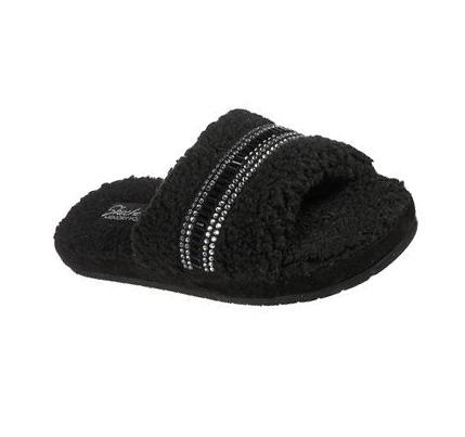 Női Skechers Cozy Papucs - Bling It Papucs Fekete | HU5742B