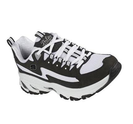 Női Skechers D'Lites Arch Fit - Better Me Tornacipő Fekete Fehér | HU71093