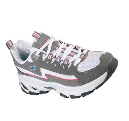 Női Skechers D'Lites Arch Fit - Better Me Tornacipő Szürke Rózsaszín | HU7119G